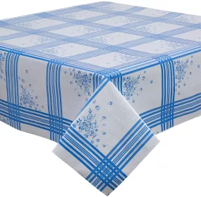 42 x 60 Corn Flower Blue Oilcloth Tablecloth