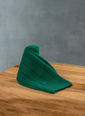 75% Cashmere Rib Sock in Forest Olive