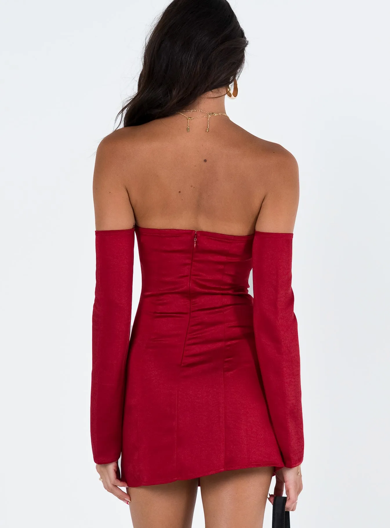 Amalea Mini Dress Burgundy