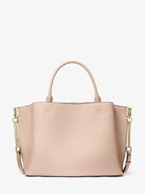 Arielle Large Pebbled Leather Satchel