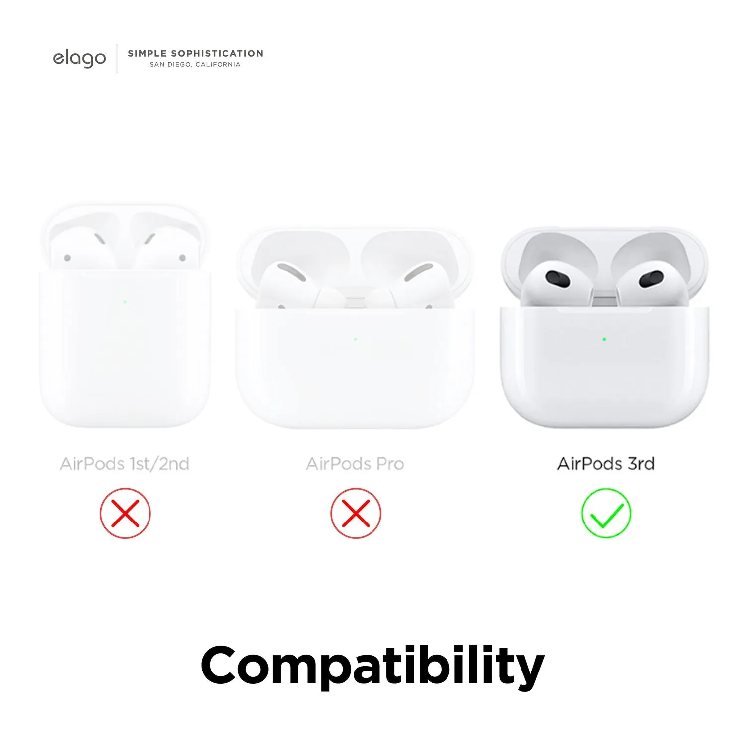 Elago AirPods 3 Earbuds Cover (2 Pairs)