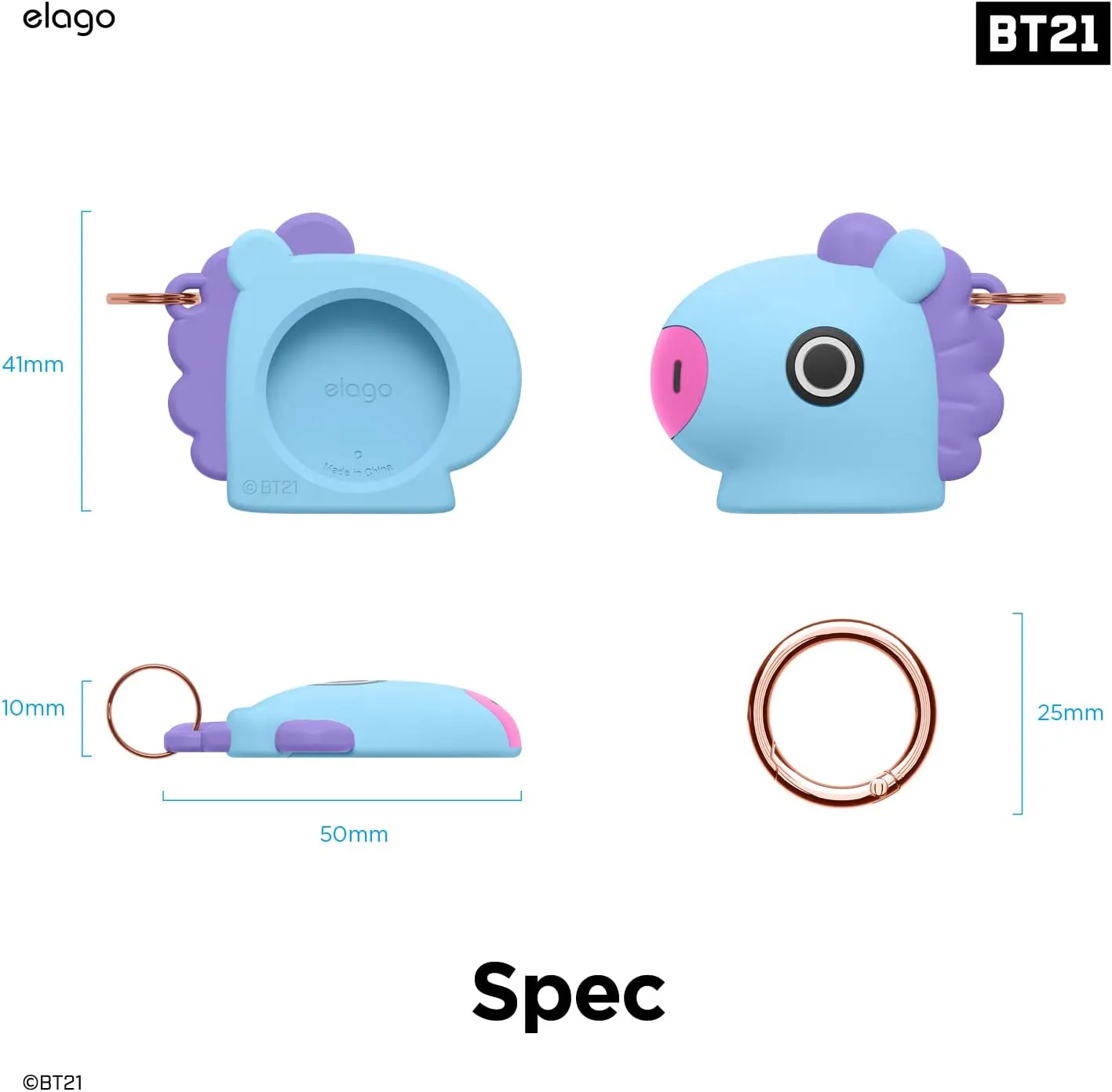 Elago BT21 AirTag Case with Keychain