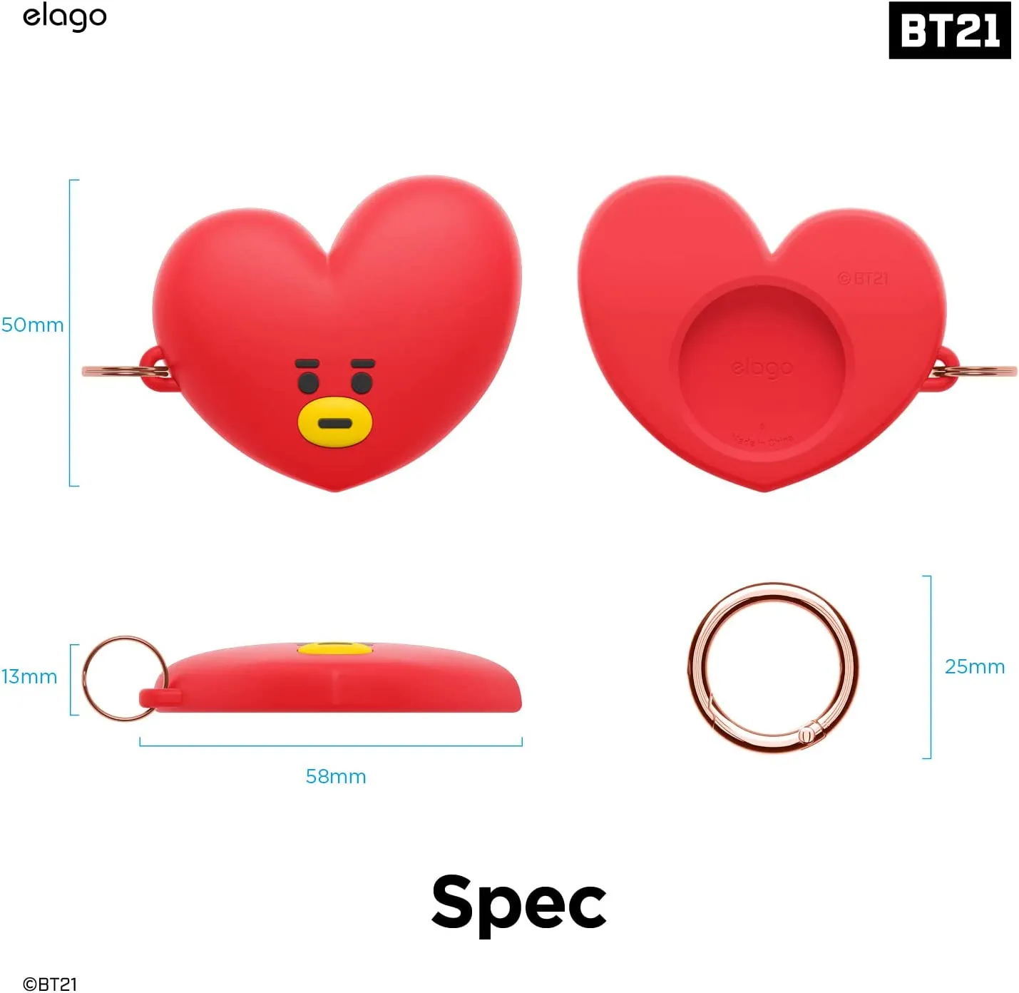 Elago BT21 AirTag Case with Keychain