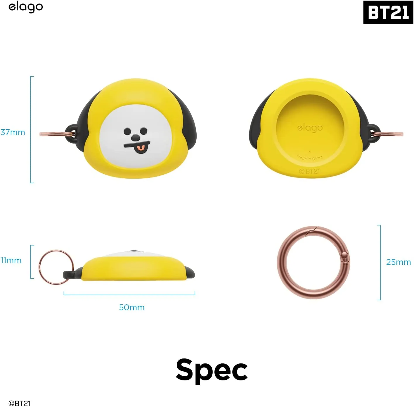 Elago BT21 AirTag Case with Keychain