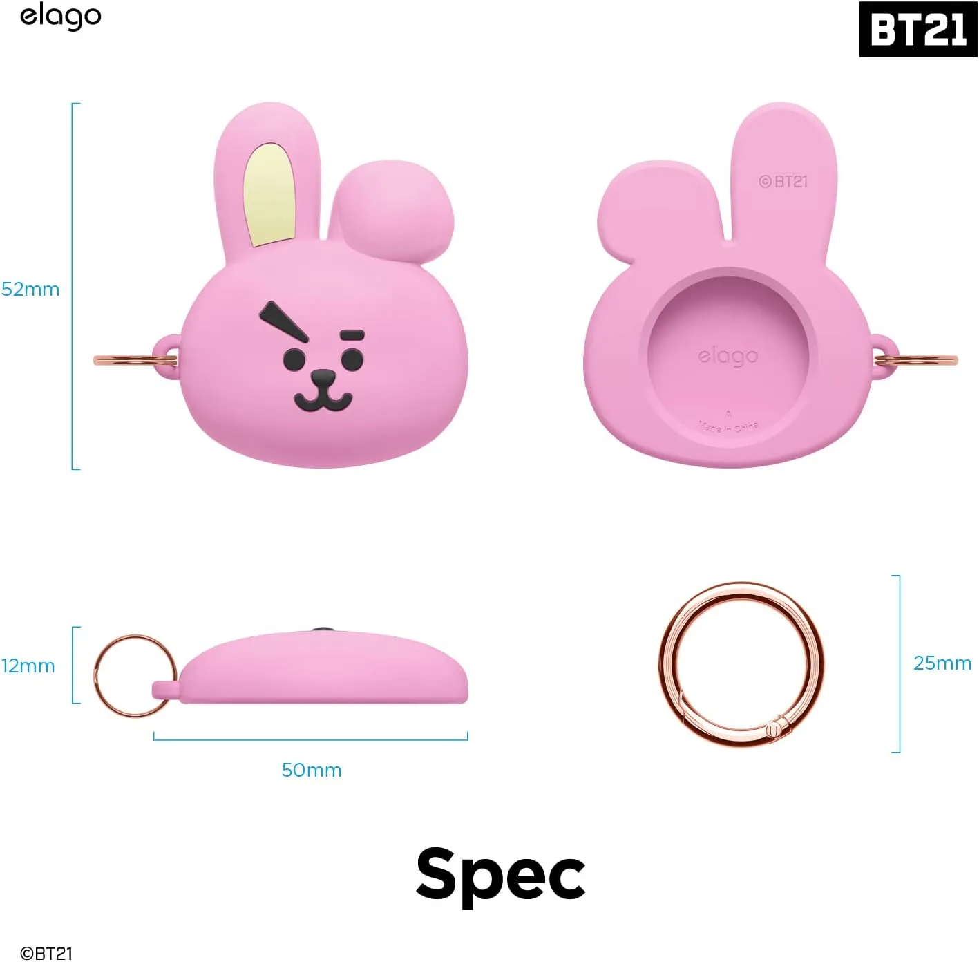 Elago BT21 AirTag Case with Keychain