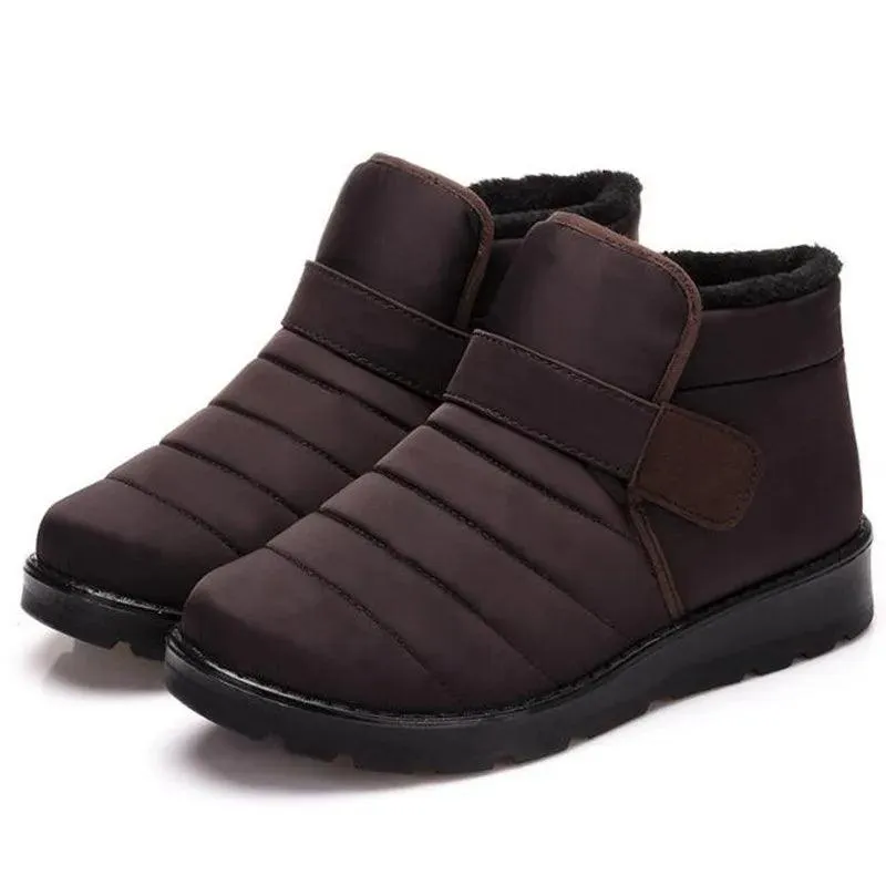 Geometric Waterproof Ankle Boots Brown Men's Casual Shoes A06#