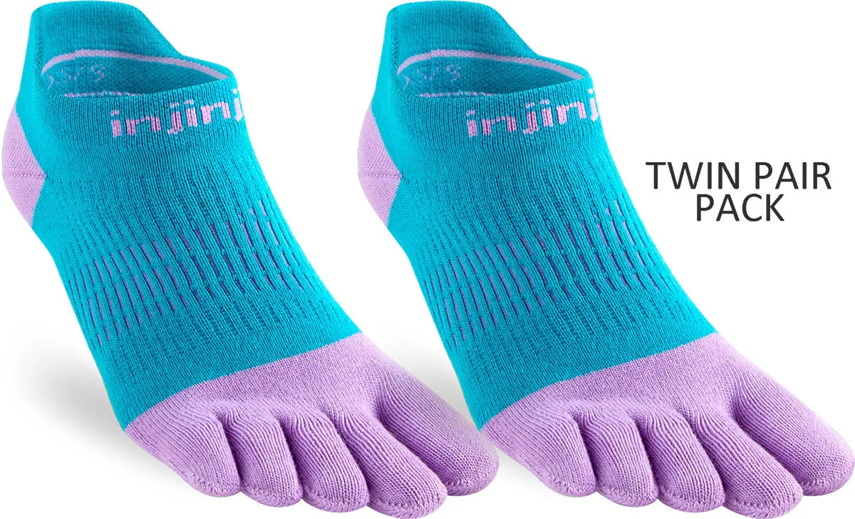 Injinji Women's Lightweight No-Show Toe Socks TWIN PACK (INJ-WNS-TWIN)