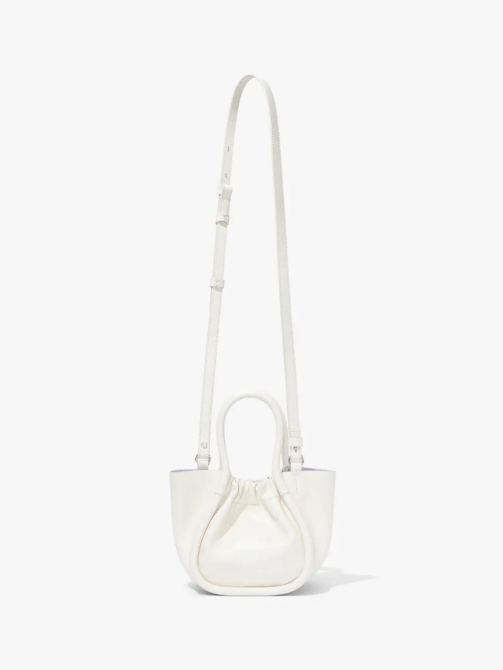 Ivory Extra Small Ruched Tote