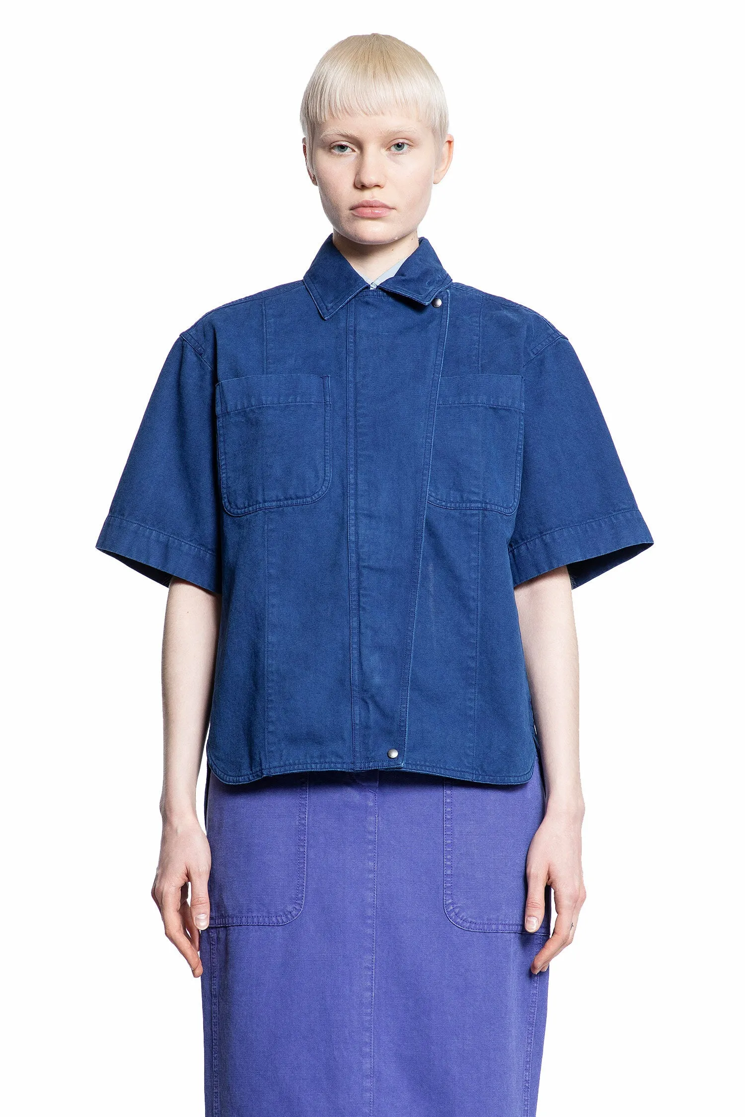 MAX MARA WOMAN BLUE SHIRTS