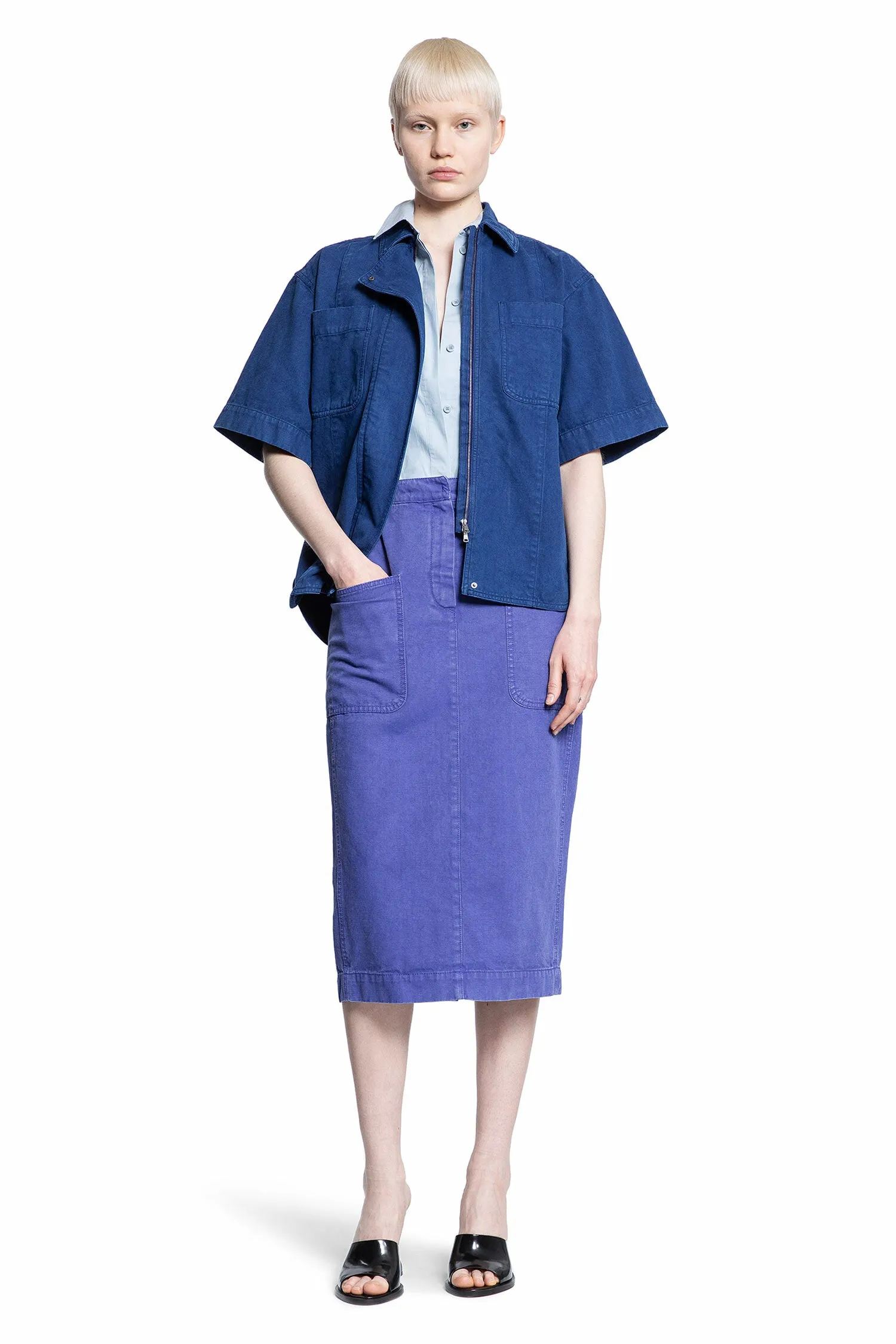 MAX MARA WOMAN BLUE SHIRTS