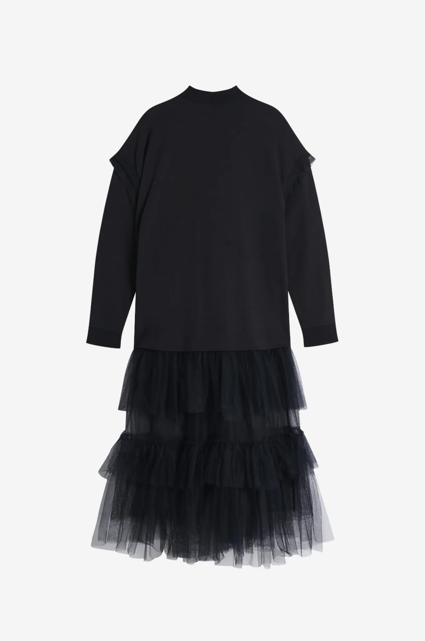 Oversized Tulle Hem Polo Dress