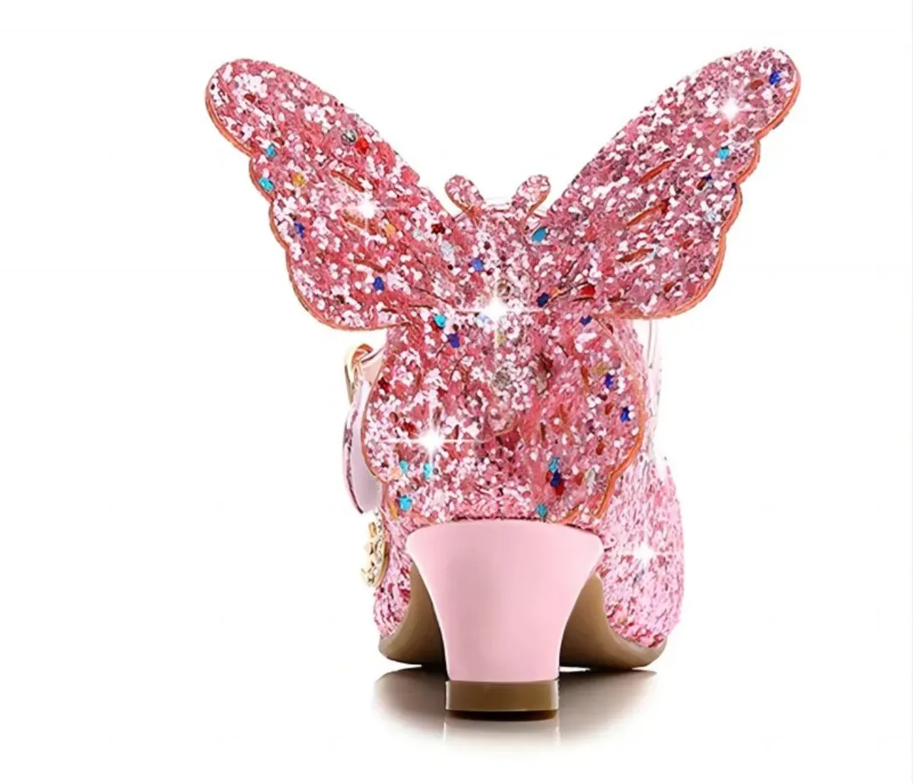 Princess Butterfly Diamonds, Leather Bowknot High Heel