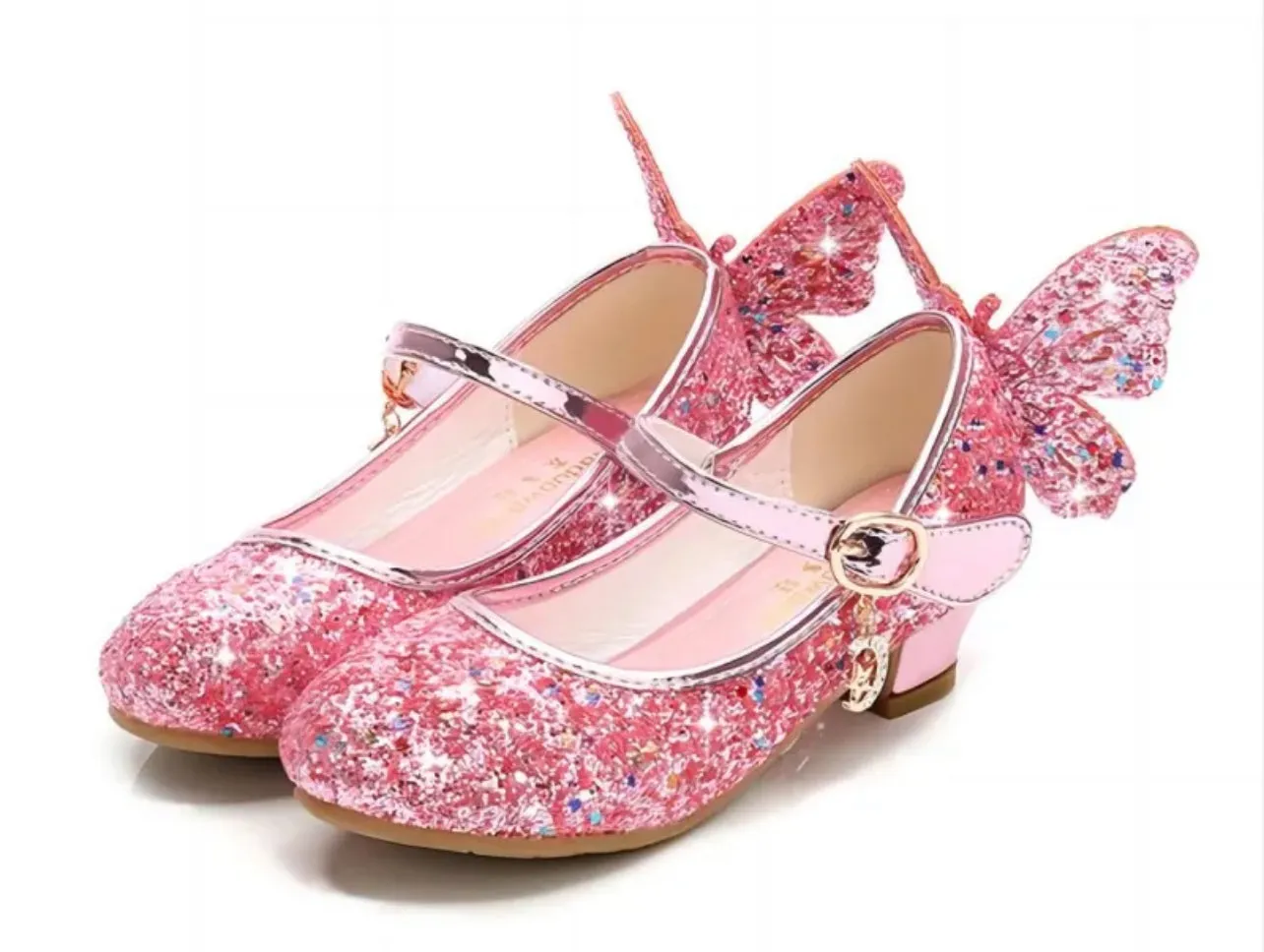 Princess Butterfly Diamonds, Leather Bowknot High Heel