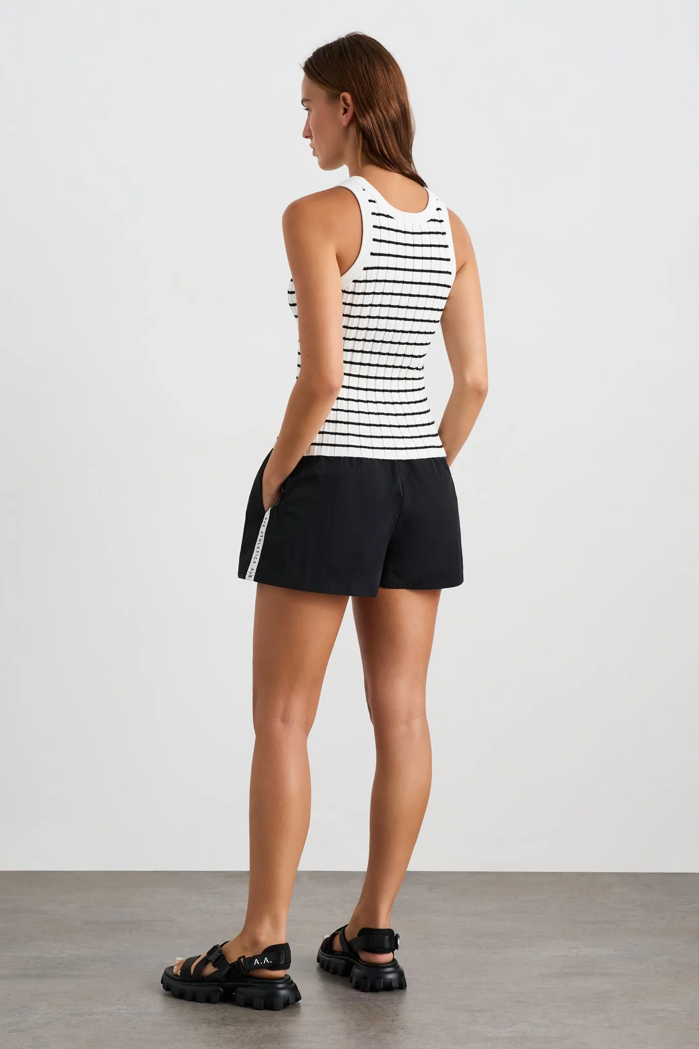 Striped Knitted Logo Tank 135