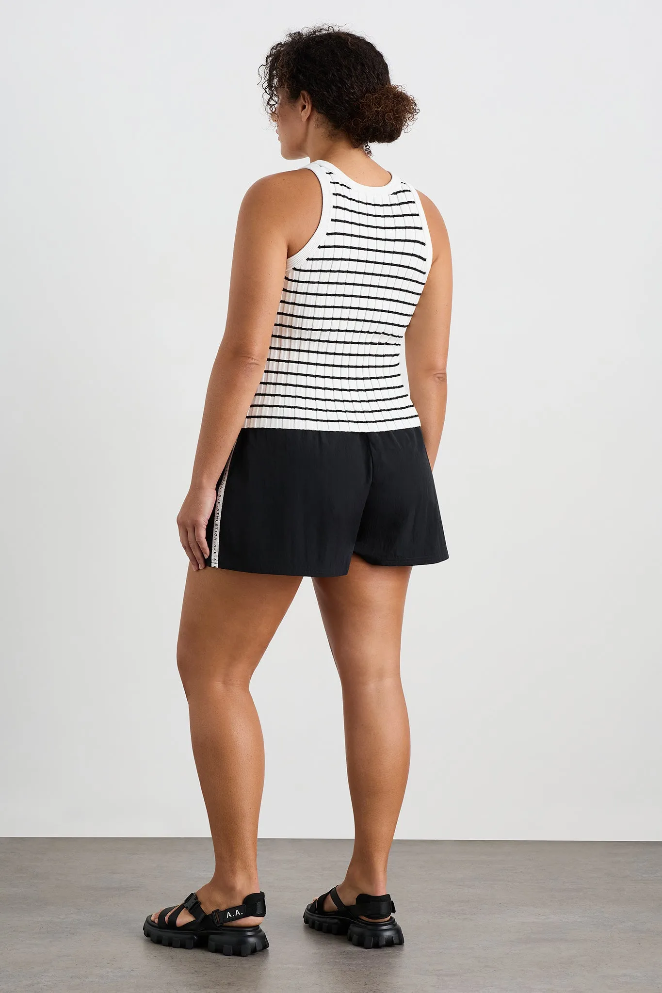 Striped Knitted Logo Tank 135