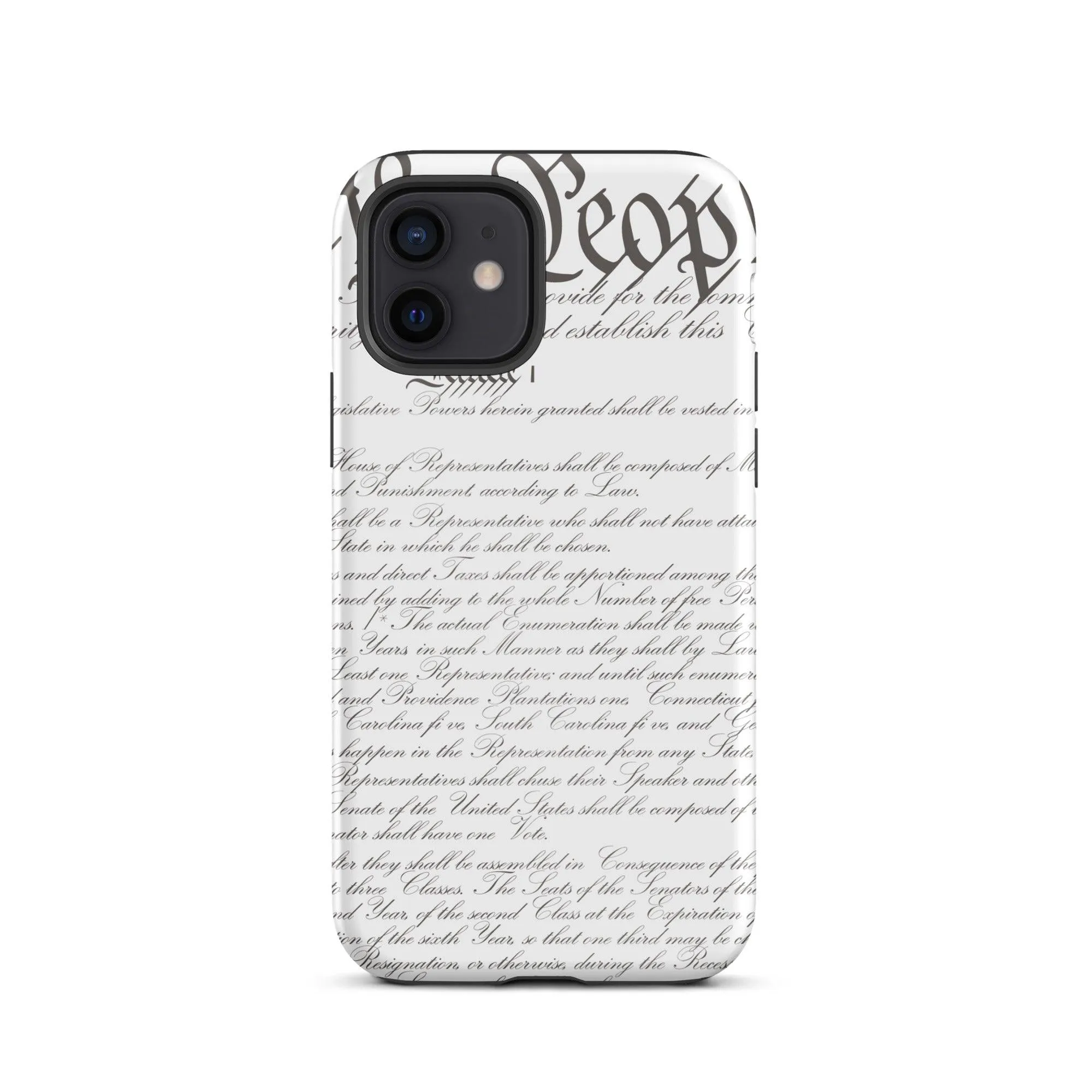 White Constitution Tough iPhone case