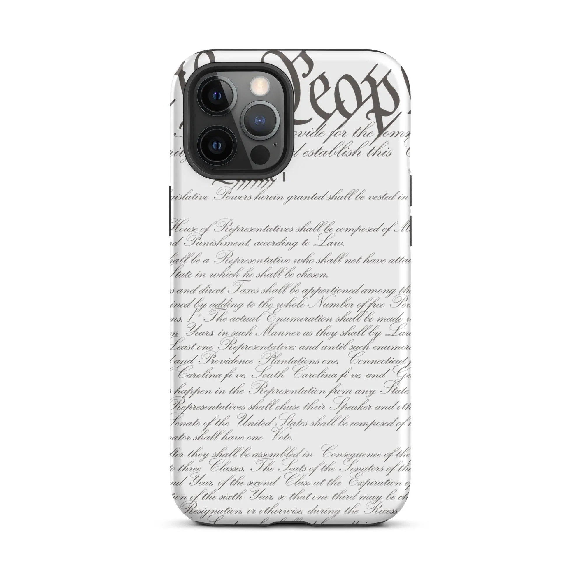 White Constitution Tough iPhone case