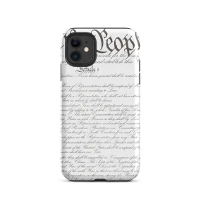 White Constitution Tough iPhone case