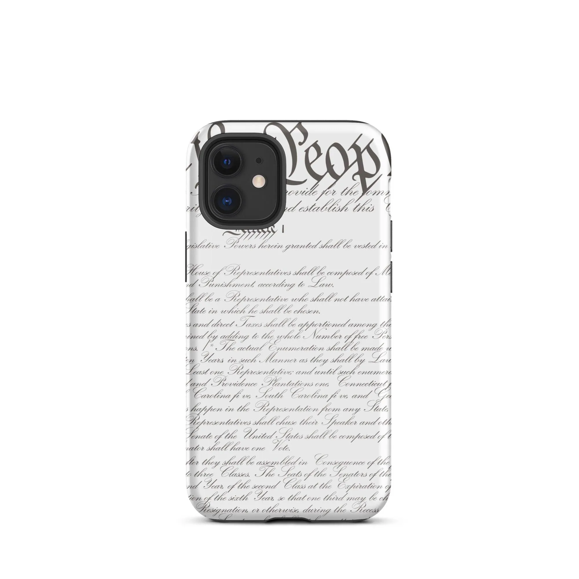 White Constitution Tough iPhone case