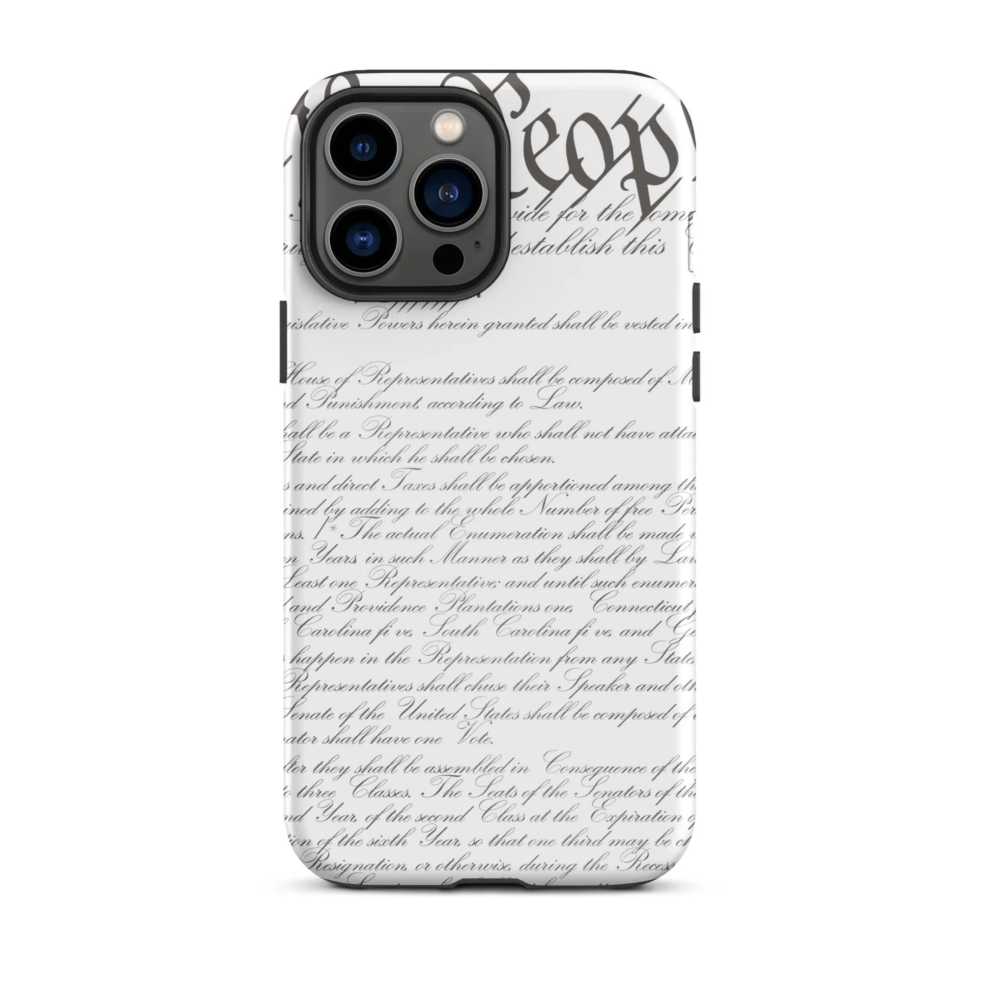 White Constitution Tough iPhone case