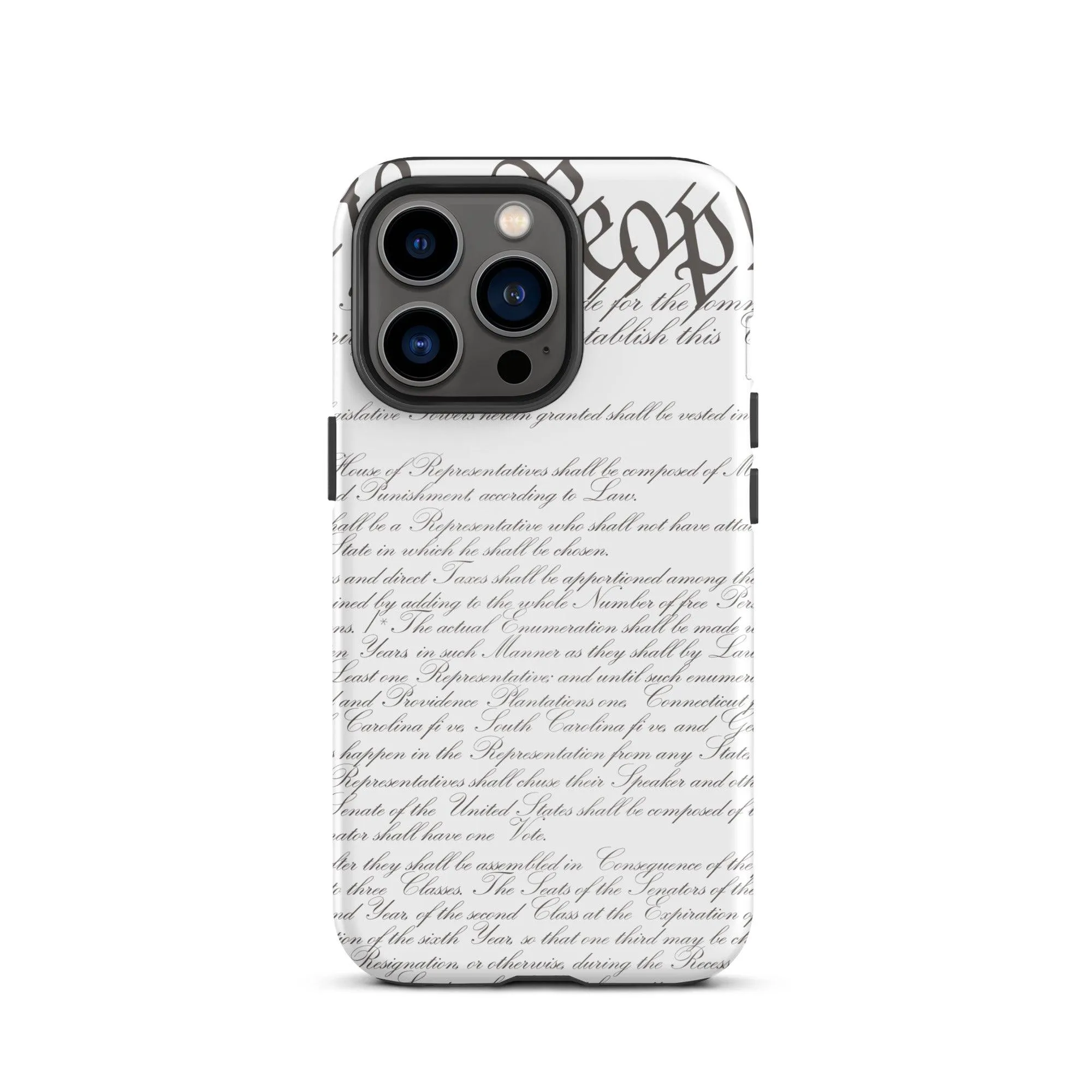 White Constitution Tough iPhone case