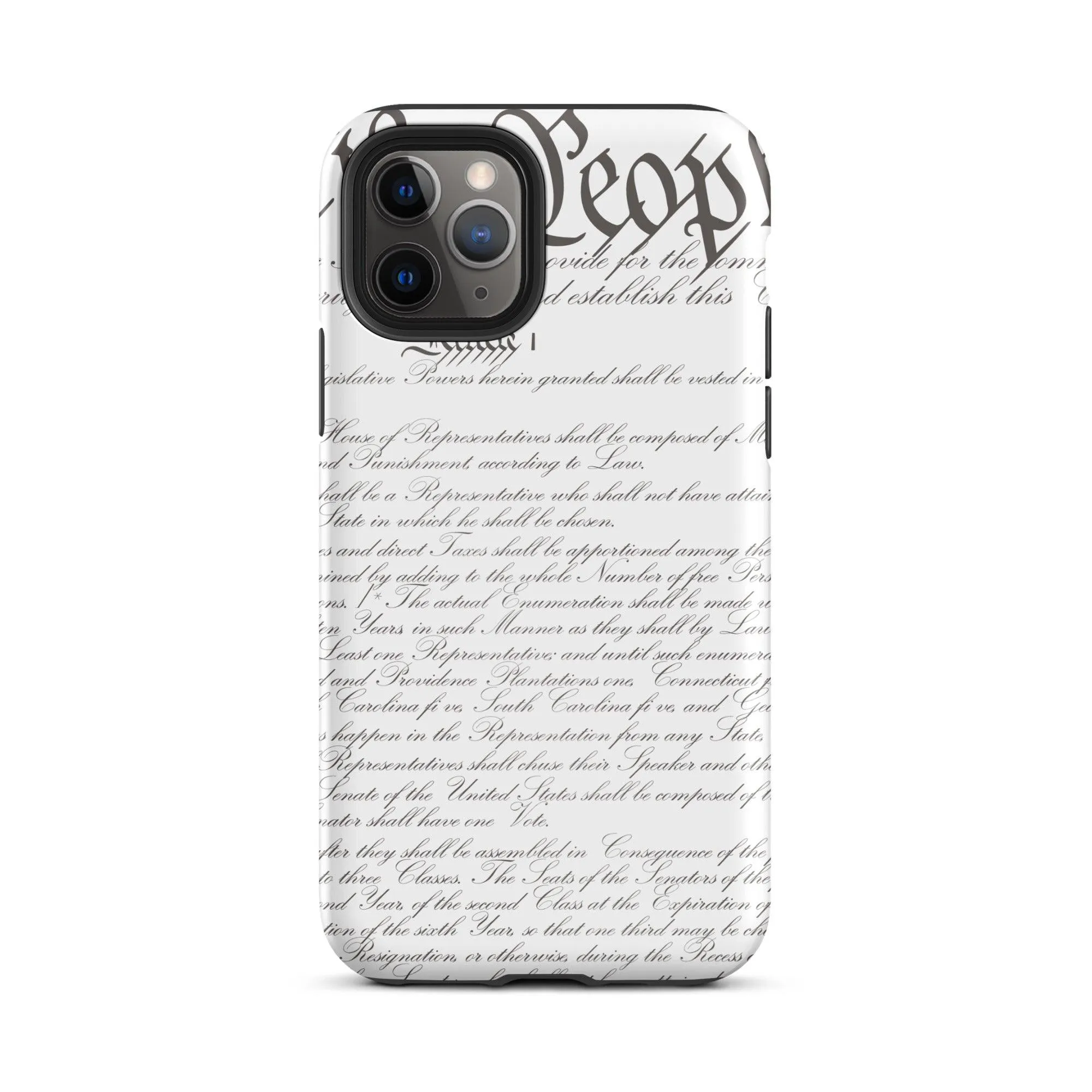 White Constitution Tough iPhone case