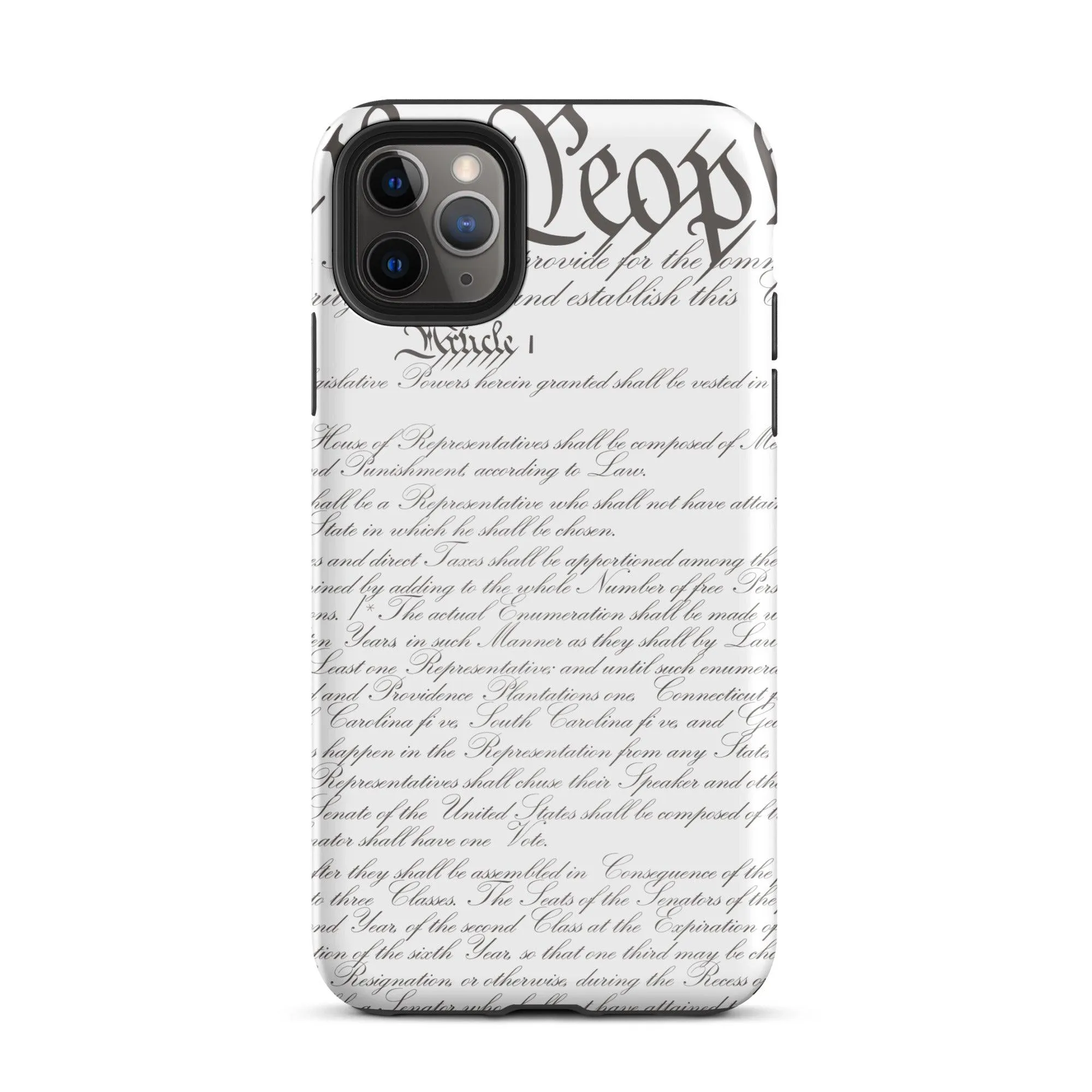 White Constitution Tough iPhone case