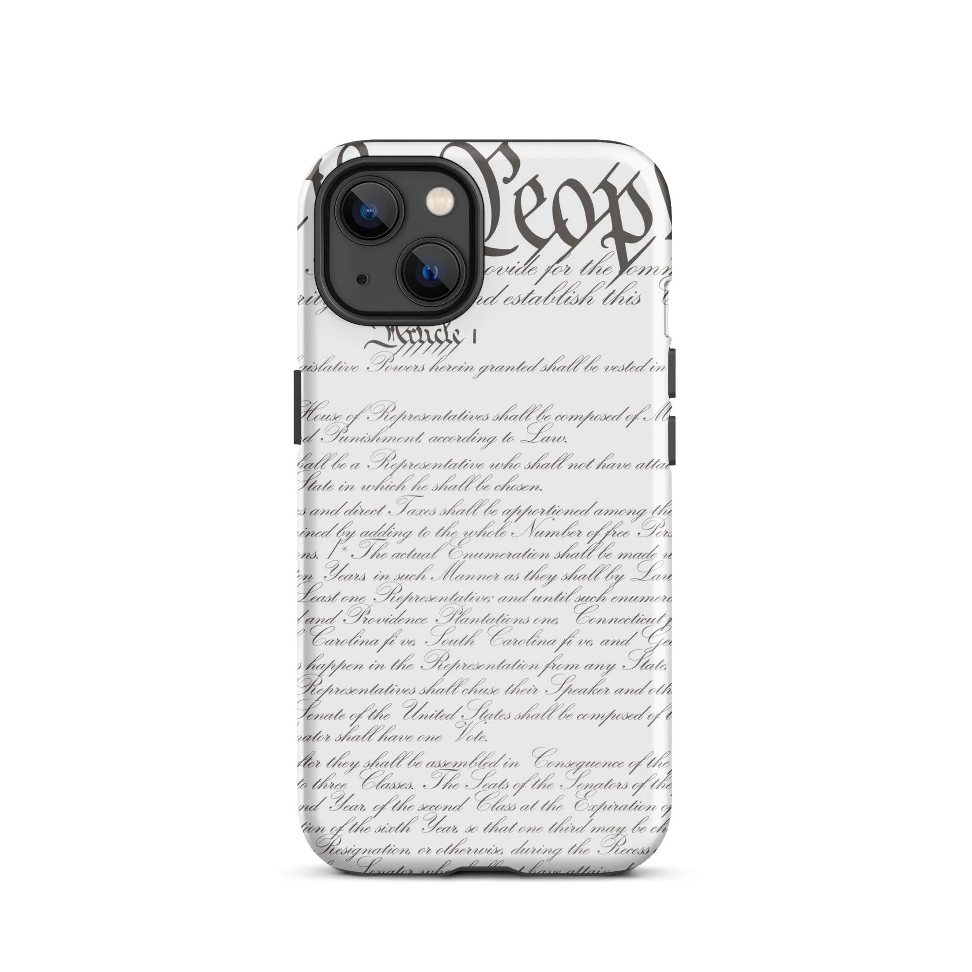 White Constitution Tough iPhone case