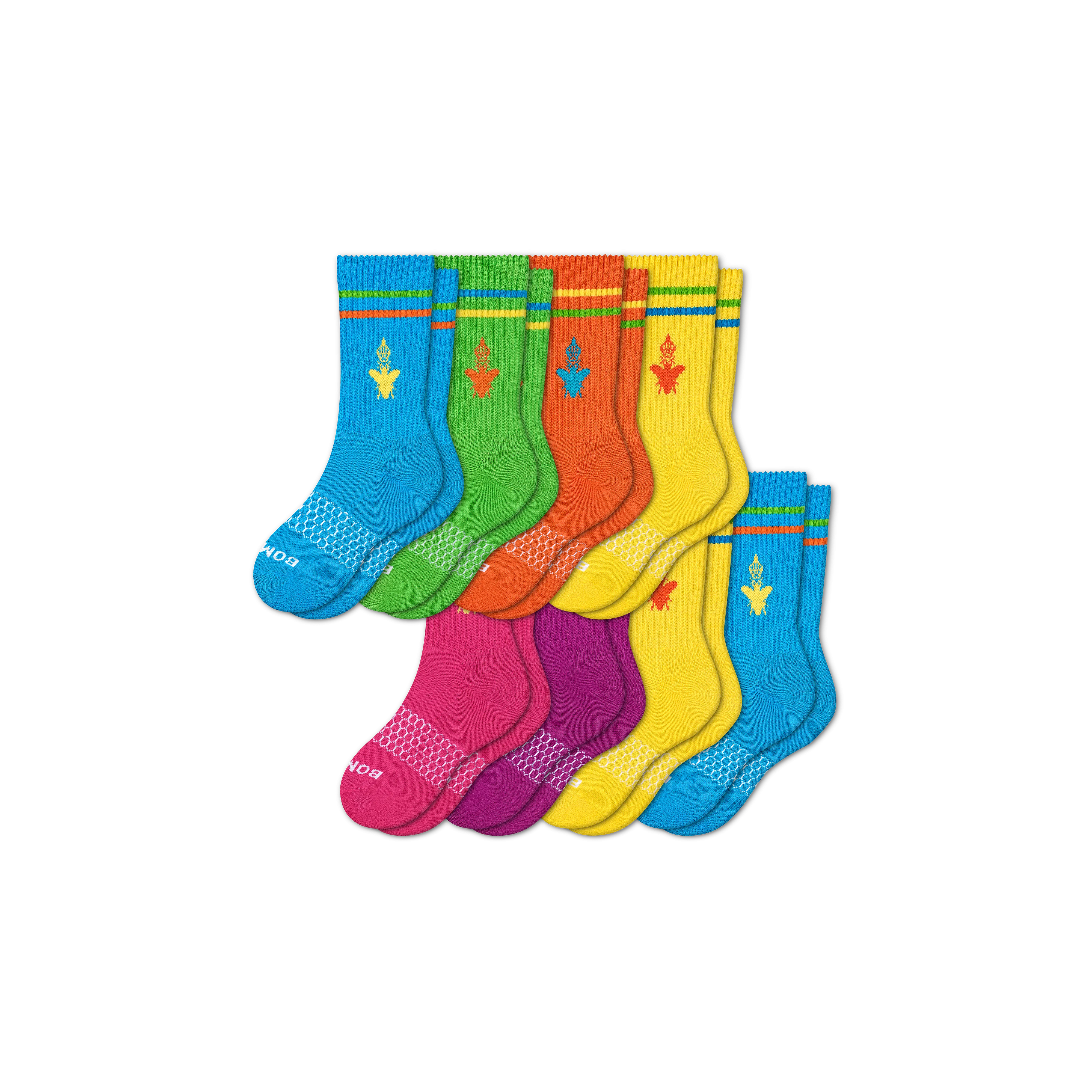 Youth Brights Calf Sock 8-Pack