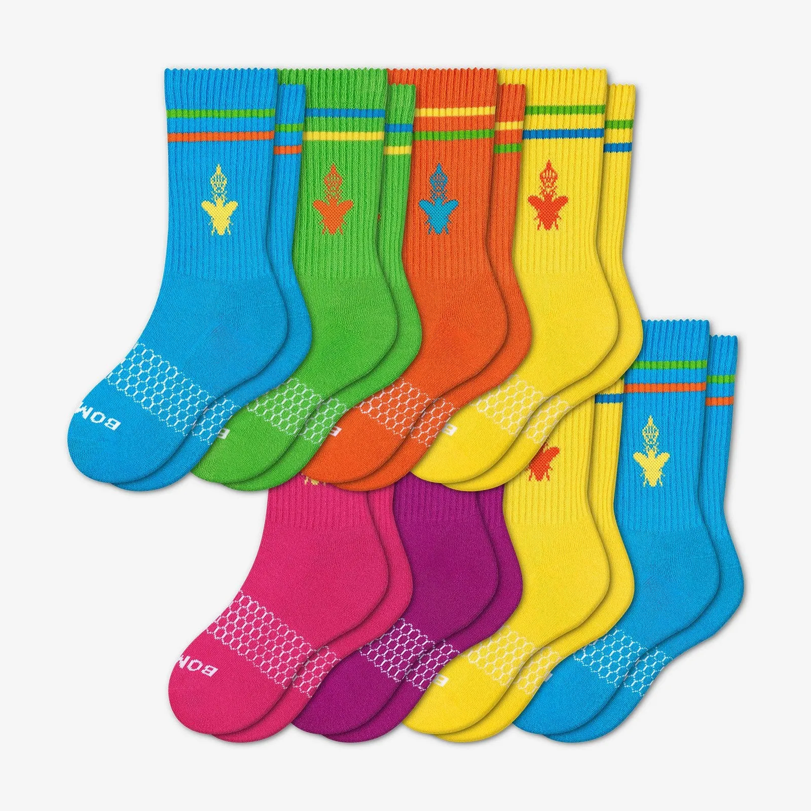 Youth Brights Calf Sock 8-Pack