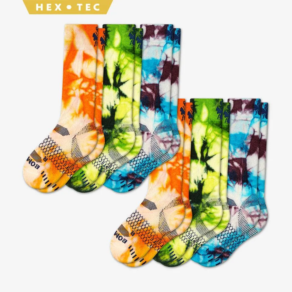 Youth Tie Dye Active Ski & Snowboard Sock 6-Pack