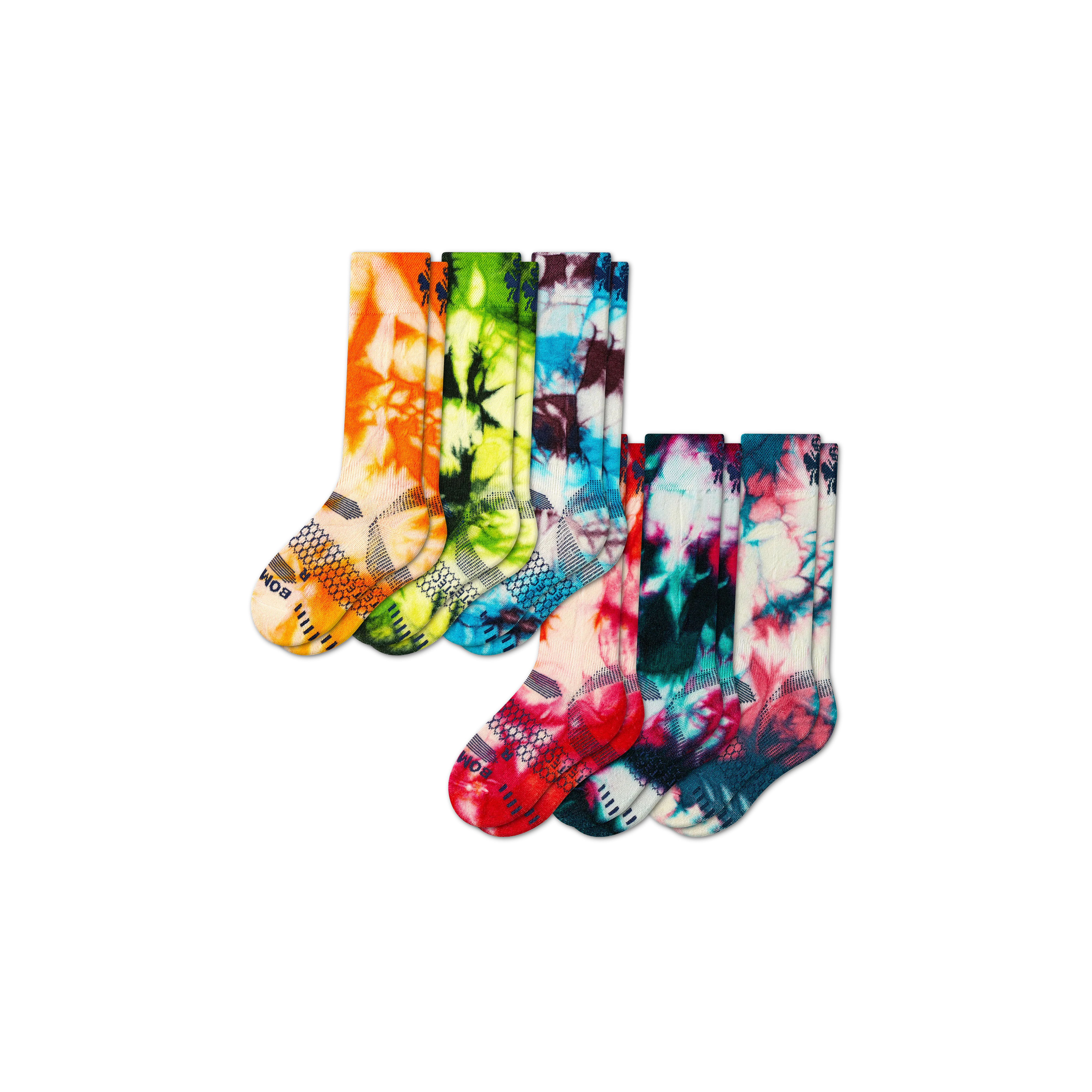 Youth Tie Dye Active Ski & Snowboard Sock 6-Pack